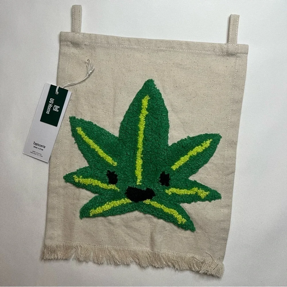 Urban Outfitters Mini Tufted Flag Textured Mary Jane 100% Cotton Tapestry NWT